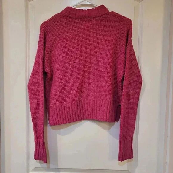 SO Women's Raspberry Pink Poly/Spandex Pullover Sweater - Picture 8 of 9